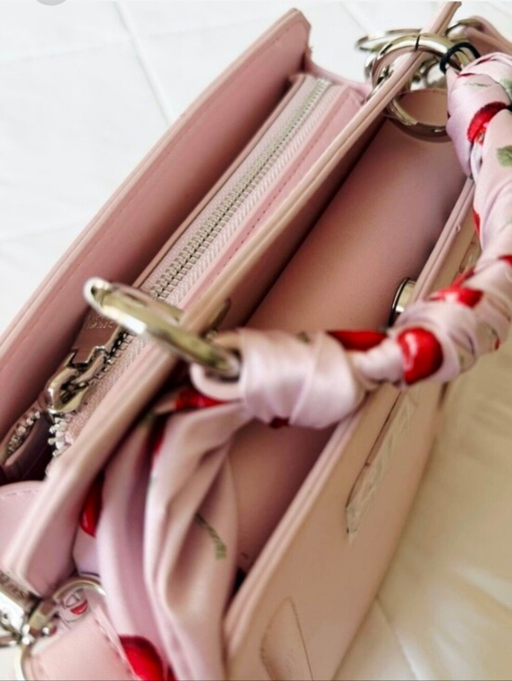 Steve Madden Pink Cherry Satchel with Charm - Picture 5 of 5